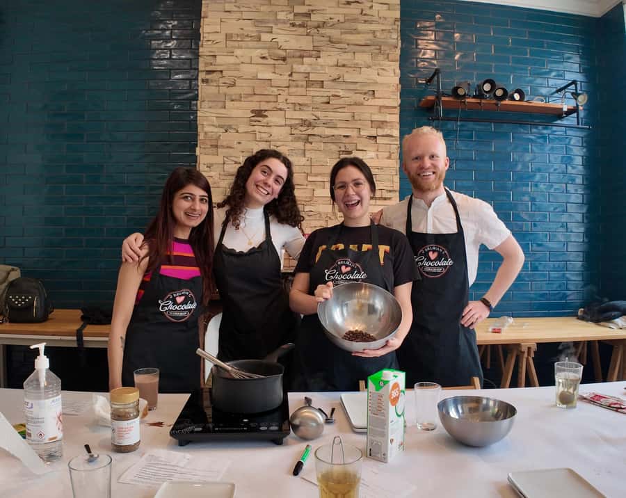 1.5h Cusco Chocolate Workshop - Truffles & Hot Chocolate - Waiting with hot chocolate