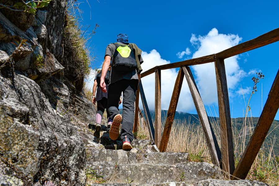 Cusco: 2-day Inca Trail to Machu Picchu - Climbing Toward Wiñayhuayna