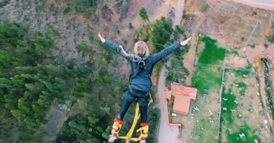 Bungee Jump and Slingshot Combo Adventure