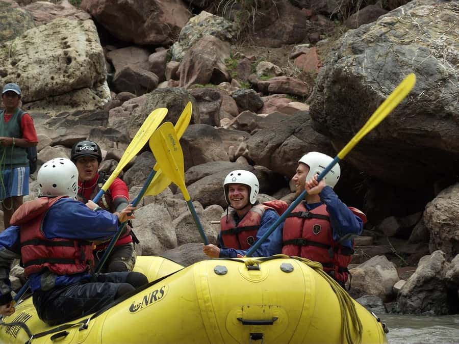 Cusco: River Rafting Adventure Full Day | Adrenaline Tour - Four zip-line cables over the river