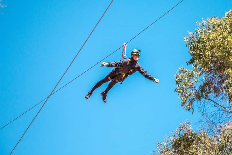 Cusco: Zipline in the Sacred Valley - Cable one: a calm start above the valley
