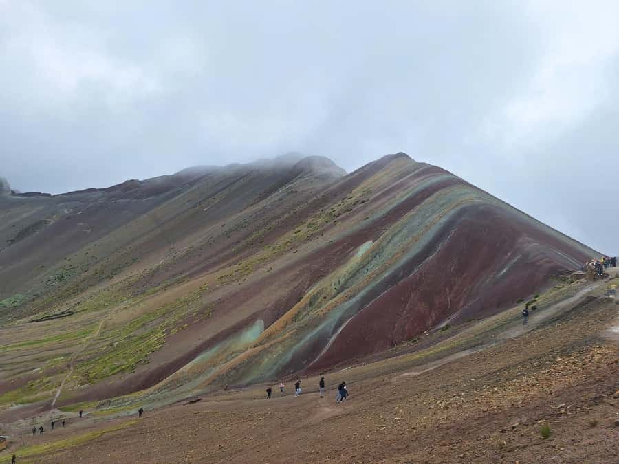 excursion to colorful mountain & red valley viewpoint cusco - Climbing toward the Mountain of 7 Colors