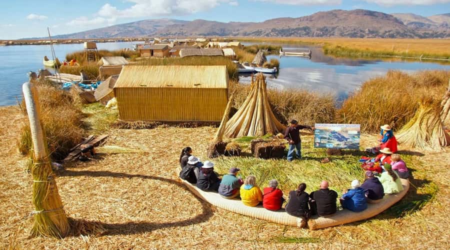 Floating Islands of the Uros - Walking Across a Floating Island