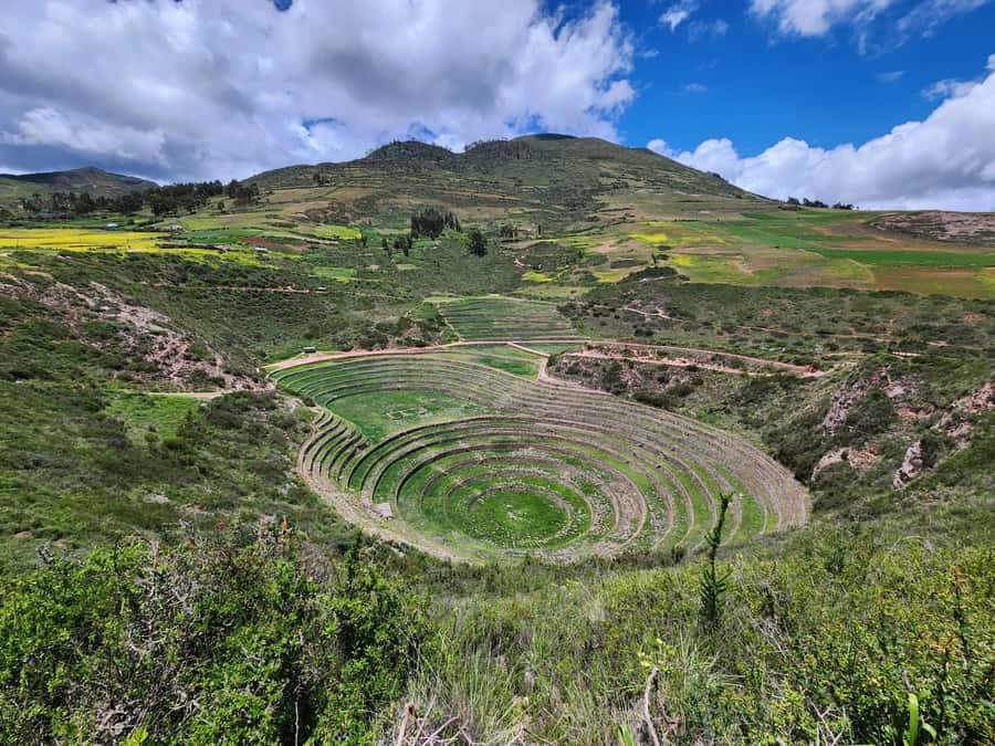From Cusco: Chinchero, Moray, Maras, Ollantaytambo and Pisaq - Chinchero combines weaving with Inca remains