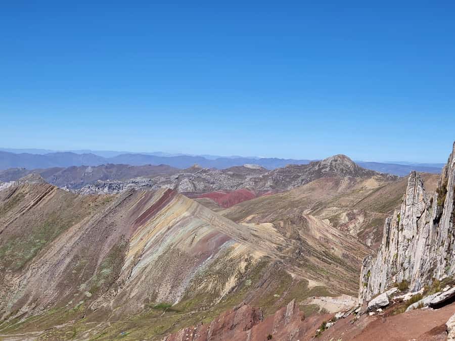 From Cusco: Palcoyo Rainbow Mountain Guided Tour - Red Valley from the viewing platform