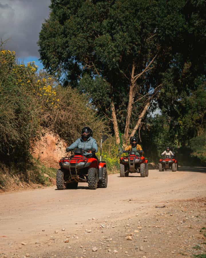 From Cusco: Quad bike tour Moray and Salt Mines - The Maras Salt Mines from the mountainside