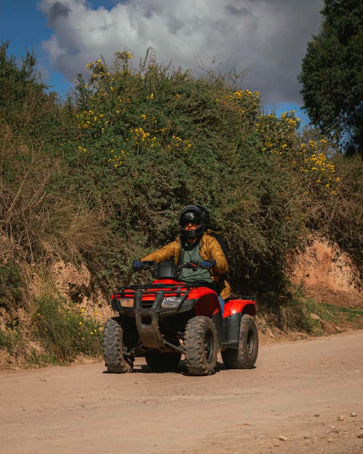 From Cusco: Quad bike tour Moray and Salt Mines - The one-hour ride to the ATV base