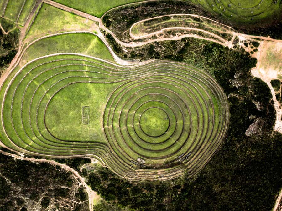 From Cusco: Sacred Valley & Machu Picchu 2-Day Tour by Train - Moray explains Inca farming in giant terraces
