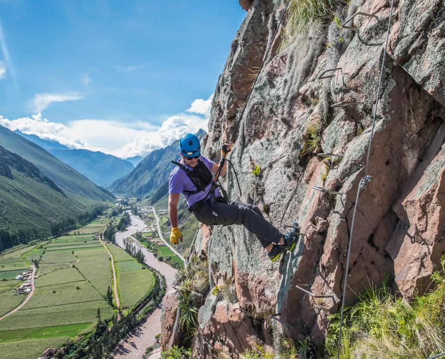 From Cusco: Via Ferrata and Sky Lodge Zipline - What a via ferrata climb feels like
