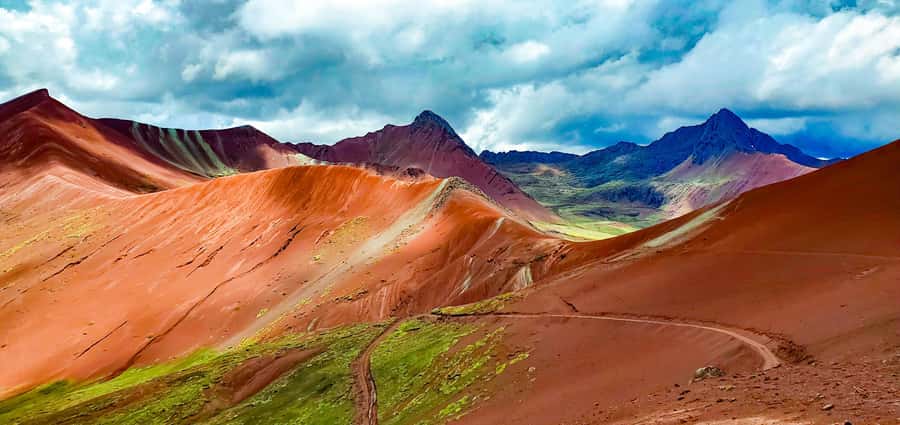 From Cusco: Vinicunca Mountain of Colors Excursion + Ticket - Walking toward Vinicunca at 5200 meters