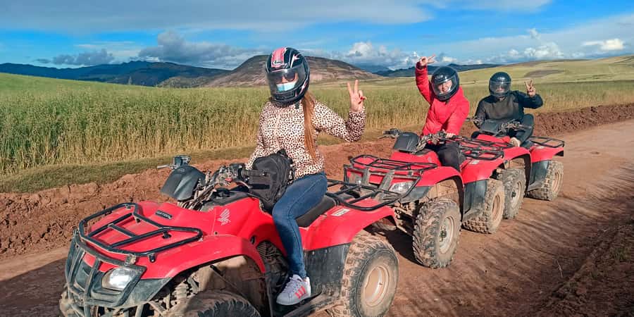 From Cuzco: Salt Mines and Moray Ruins ATV Adventure - Riding the ATV toward the Sacred Valley