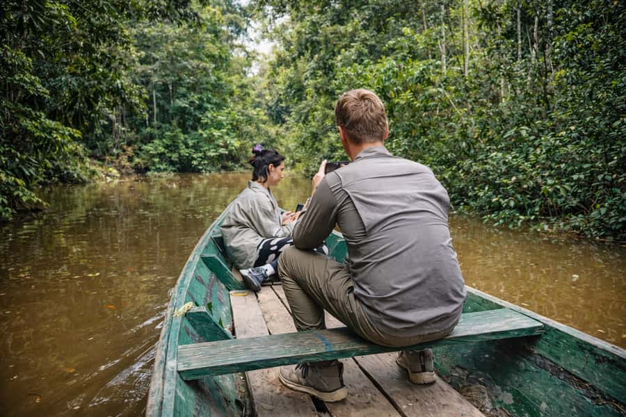 From Iquitos: 3-Day Amazon Jungle Adventure Trip - Day one: river scenery, butterflies, and a night walk