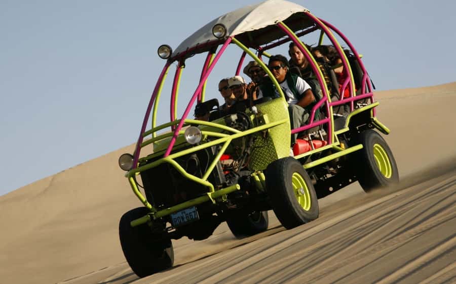 From Lima: Huacachina Oasis Tour, Winery & Desert Sunset - The two-hour V8 dune-buggy ride