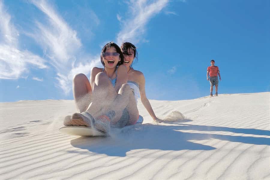 From Paracas: Mini Buggy Tour & Sandboarding at Oasis - Sandboarding on fine desert slopes