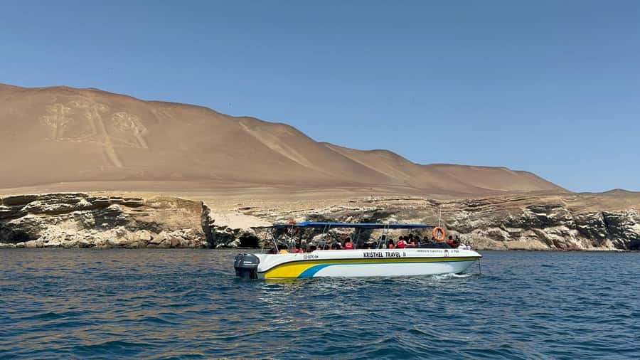 From San Martin Port: Ballestas Island & Paracas Reserve - The Candelabro appears before the islands