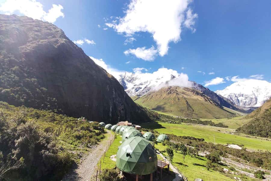 "Glamping Sky Lodge Domes" 2-Day Humantay Lake & Salkantay - Challacancha to Soraypampa: the trail gets serious early