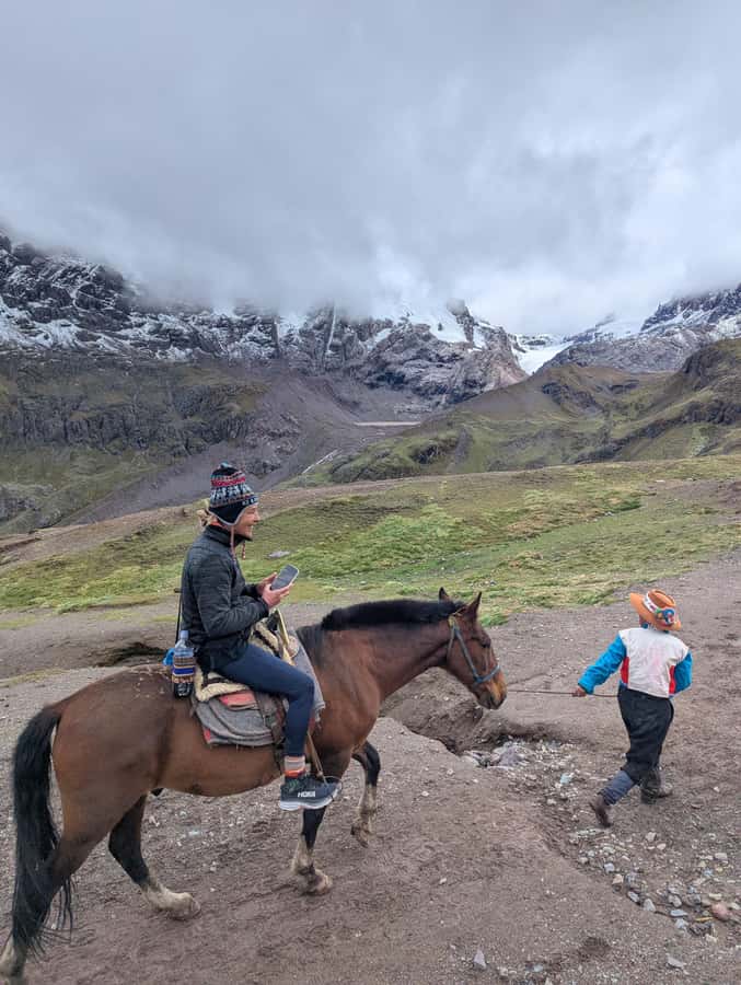 Horseback Riding at 7 lakes Ausangate Private |Optional Hike - The First Lake and the Opening Views