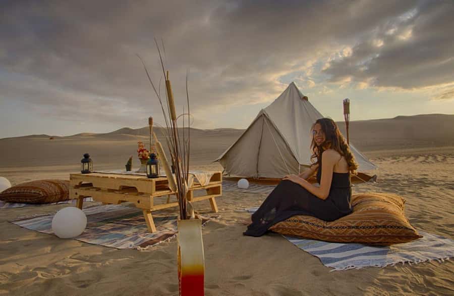 Ica | Huacachina: Desert Glamping | Night Under the Stars - Dinner by Firelight, With a Proper Main Course