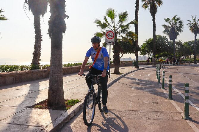 Lima Bike Tour in Miraflores & Barranco - Shared small group - Crossing La Paz Bridge toward the Costa Verde