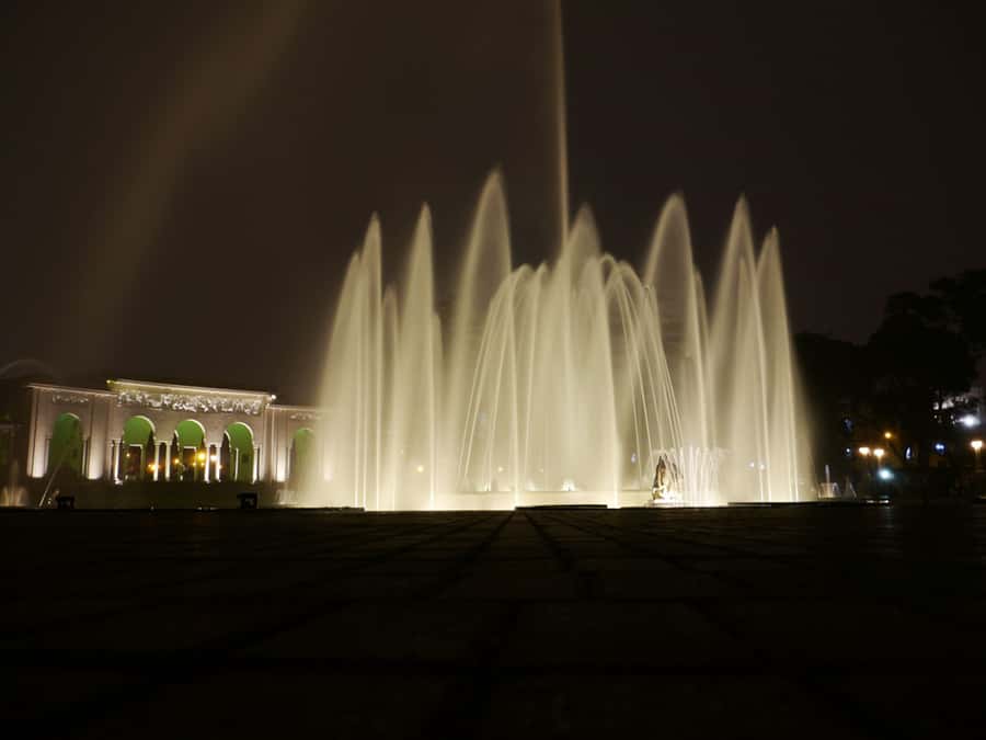 Lima: Magic Water Circuit with Dinner - The Magic Water Circuit after dark