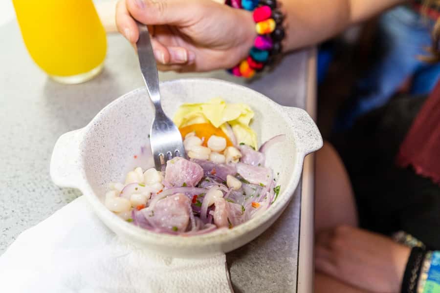 Lima: Miraflores Trending Flavors Half-Day Walking Tour - La Preferida and the chicharrones sandwich