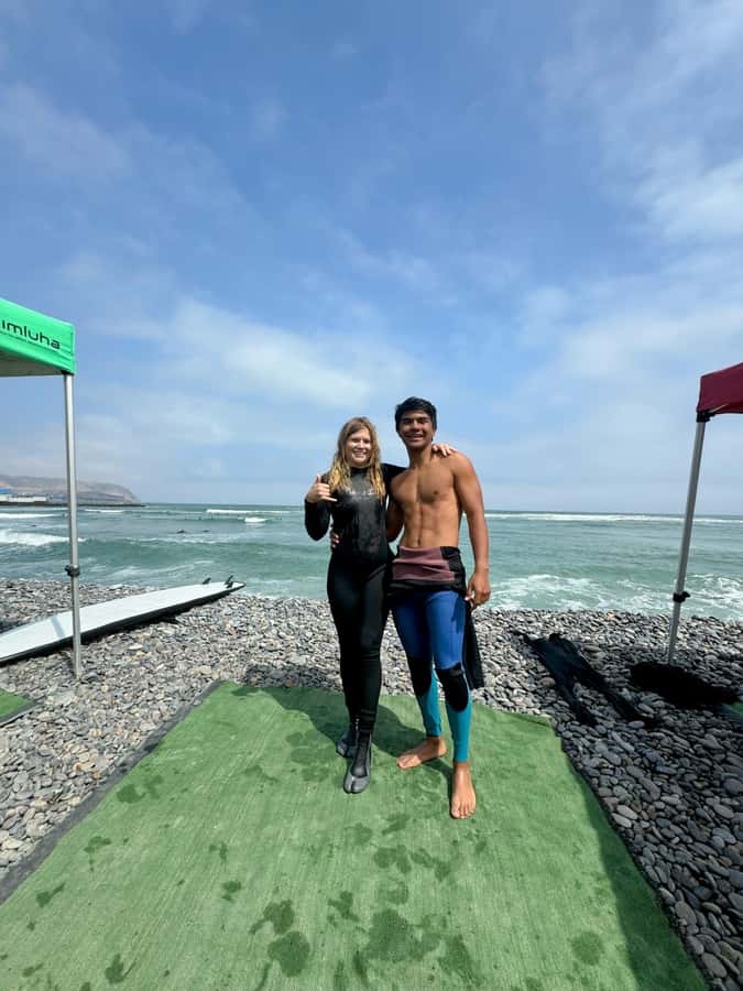 Lima: Surf Class with Equipment and Instructor - Warm-up, stretching, and beach practice