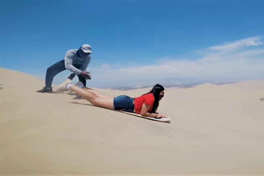 Nasca: Ocongalla Aqueduct Sandboarding in the Usaka desert - Ocongalla Aqueduct: an ancient channel still at work