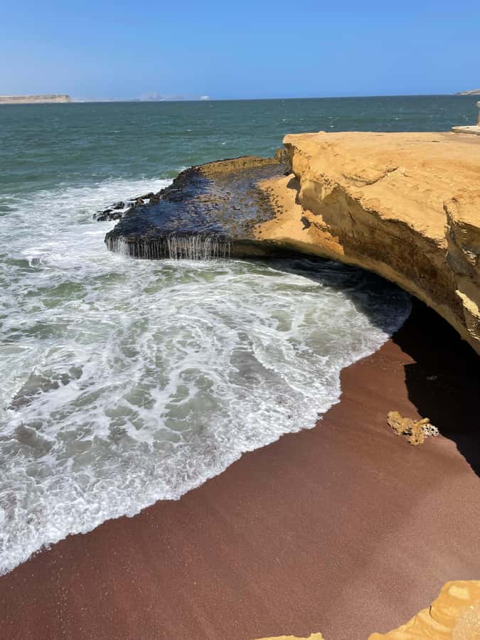 PARACAS: BALLESTAS ISLANDS AND NATIONAL RESERVE - Playa Roja and the rare red shoreline