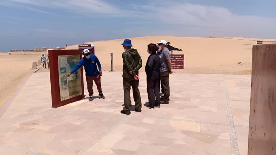 Paracas:Private Tours Paracas National Reserve all inclusive - Mirador Istmo opens the peninsula to wide views