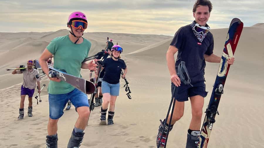 Pro Sanboarding or skiing in Huacachina from Lima - Day trip - Sunset Above the Desert