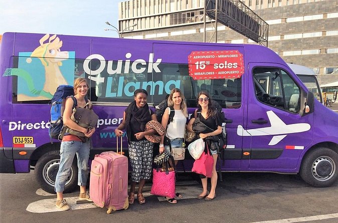 QuickLlama: Door-to-door transfer from Miraflores to Lima Airport - Safety and Official Coverage