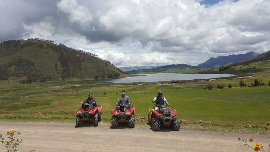 Sacred Valley: Huaypoo Lagoon and Maras by Quad Bike - ATV - Seeing the Maras salt works from the viewpoint